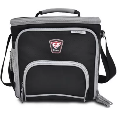 Bolsa Térmica Fitmark The Box Meal Média 2 Refeições Preta | Grátis Smartshake