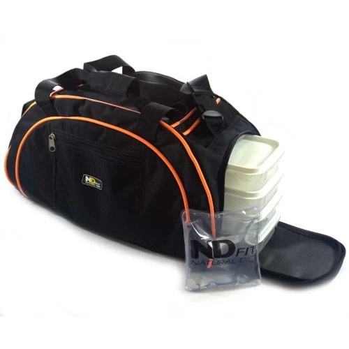 Bolsa Térmica ND Fitness Gym Preta e Laranja - Imagem 2