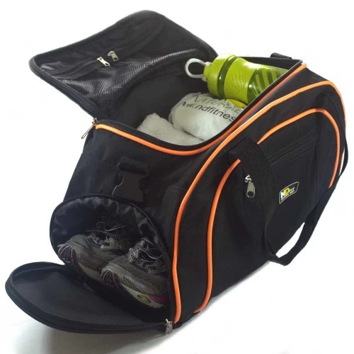Bolsa Térmica ND Fitness Gym Preta e Laranja - Imagem 3