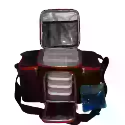 Bolsa Térmica ND Fitness Sport Preta e Vermelha - Imagem 2