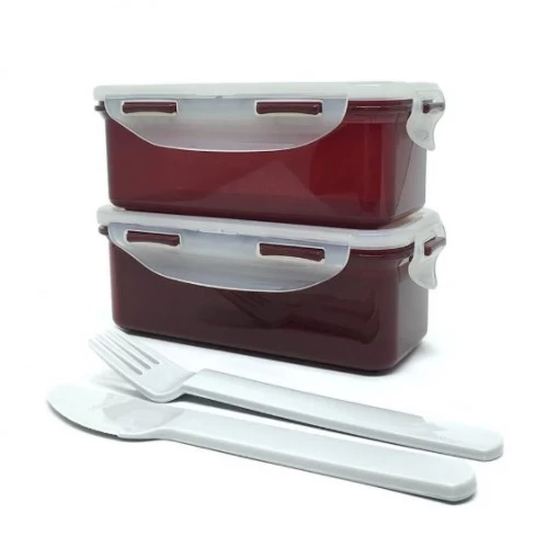 Bento LunchBox 2 Meals Red - Imagem 3