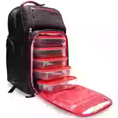 Mochila Six Pack Expert Expedition Backpack 500 Black Red - Imagem 2