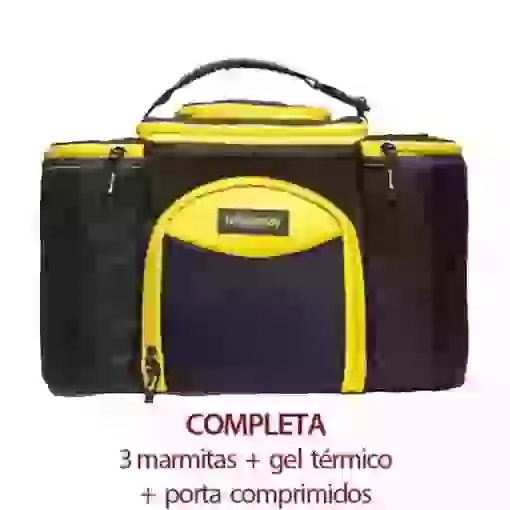 Bolsa Térmica Takeaway Atleta Amarela Completa - Imagem 7