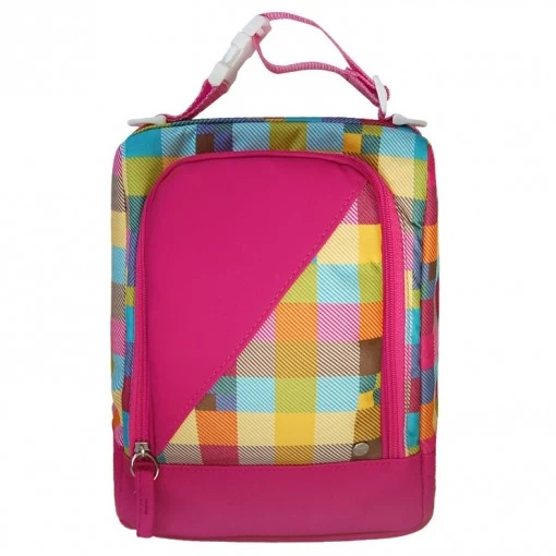 Bolsa Térmica Pacco Fast Fun Xadrez Pink