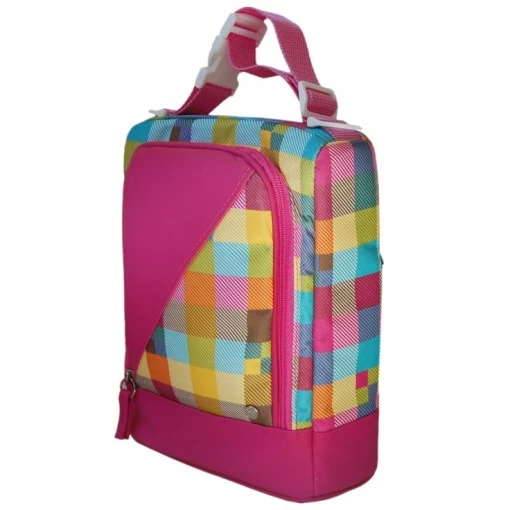 Bolsa Térmica Pacco Fast Fun Xadrez Pink - Imagem 4