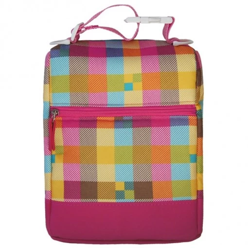 Bolsa Térmica Pacco Fast Fun Xadrez Pink - Imagem 3