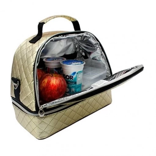 Bolsa Térmica Bizon Matelassê Dourada - Imagem 3