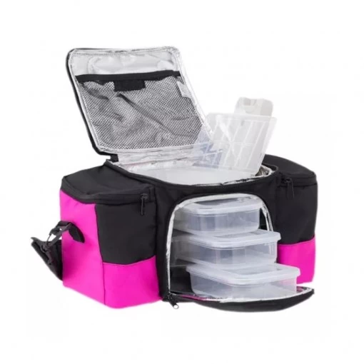 Bolsa Térmica Bizon Max Preta com Rosa - Image 2