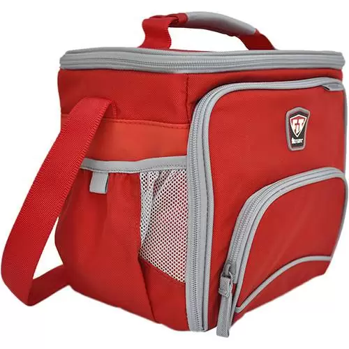 Bolsa Térmica Fitmark The Box Meal Média 2 Refeições Vermelha - Imagem 5