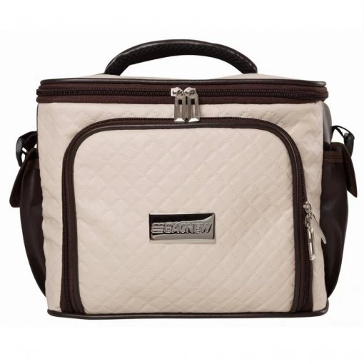 Bolsa Térmica BagNew Fit Model Marfim com Marrom