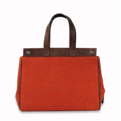 Bolsa Térmica Voilà Classic em Linho Laranja - Imagem 4
