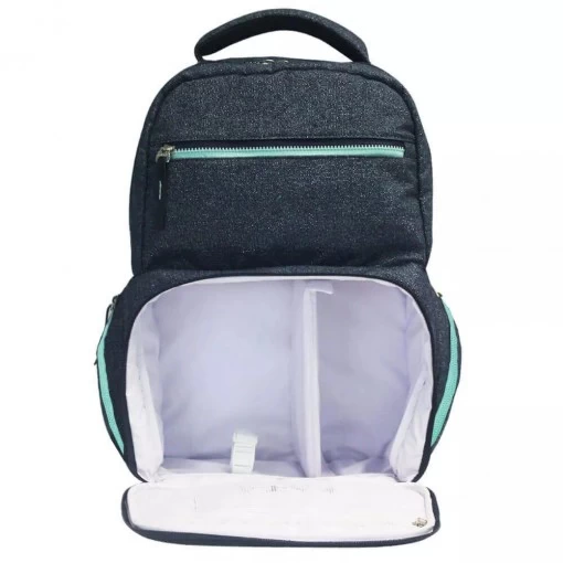 Mochila Térmica Fata Maçaranduba By Mayra Cardi Azul Glitter - Imagem 2