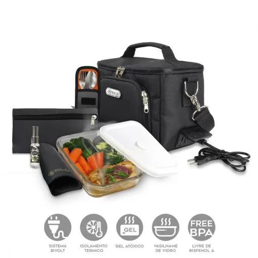 Bolsa Térmica Voilà Sport Nylon Importado Preto - Completa