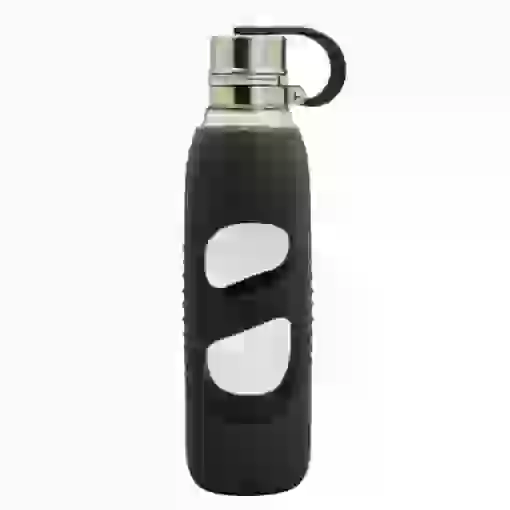 Garrafa Pacco PureGlass com Silicone 600ml - Grafite