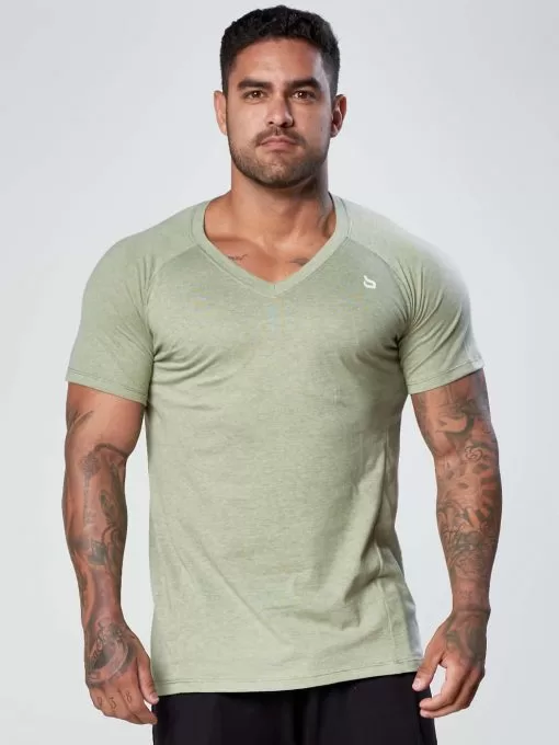 Camisa Retrô Gola V Menta