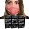 Kit 3 Máscaras Protetoras Dupla Face Reutilizável Lavável Branco/Rosa