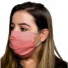 Kit 3 Máscaras Protetoras Dupla Face Reutilizável Lavável Branco/Rosa - Imagem 3