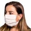 Kit 3 Máscaras Protetoras Dupla Face Reutilizável Lavável Branco/Rosa - Imagem 5